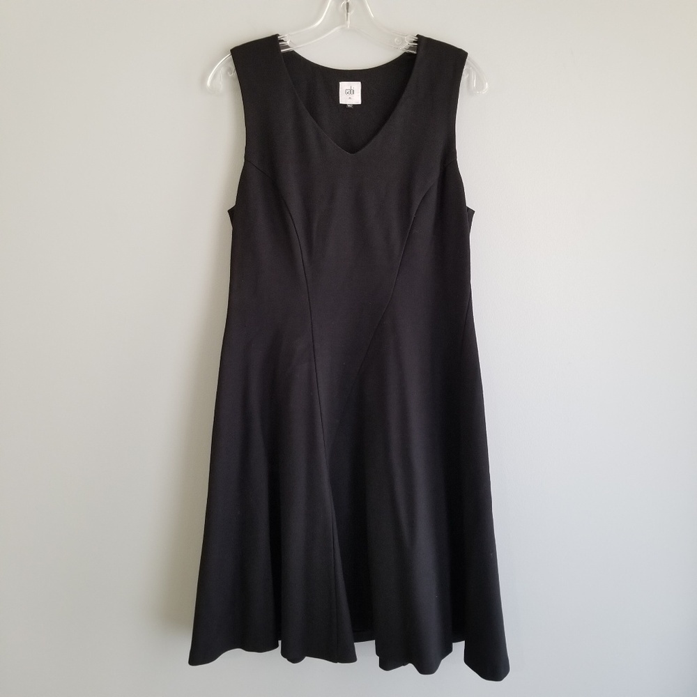 CABI Ponte Sleeveless Black Dress-Fit & Flair Sz M